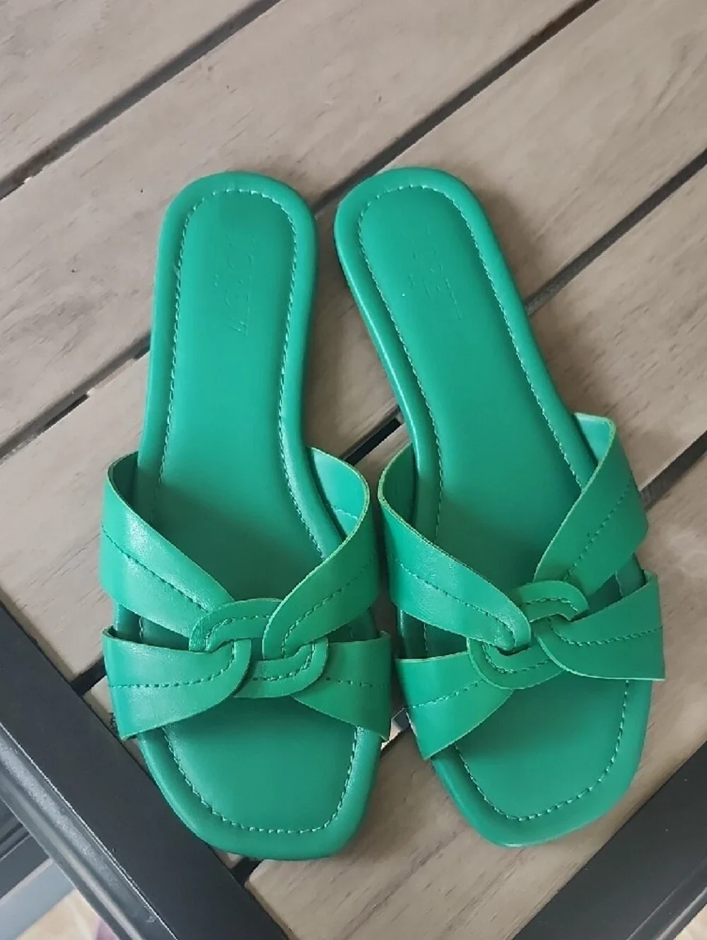 J. Crew Women's Emerald Knotted Slide Sandals